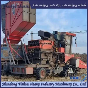 Corn Harvester Modified With Track Chassis, Mud and Wetland Anti Slip and Anti Sinking Vehicle thumbnail-2