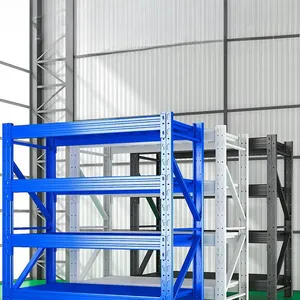 Shelves 100KG 3 Layer 120*40*200cm Grey and White Heavy Duty Shelves Wholesale Storage Clothing Express Warehouse Storage Shelving thumbnail-4