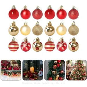 Electroplated Christmas Balls: 4cm Hand-Painted Plastic Ornaments – 50pcs for Wholesale & Festive Scenes thumbnail-1