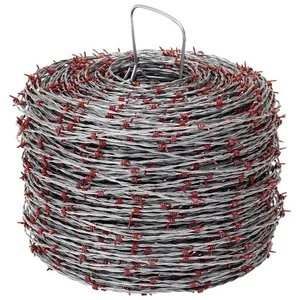 Iron Roll Fence Price Stainless Steel 316 Alambre Fencing De Espino/arame Farpado Hot Dipped Galvanized Barbed Wire thumbnail-5
