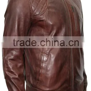 Brown Leather Jackets for Men thumbnail-6