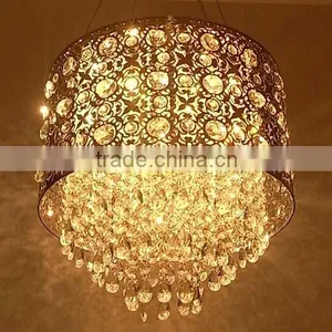 Laser Metal Matched Crystal Chandelier Pendant Lamp thumbnail-4