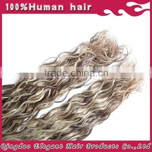No Chemical 100% Peruvian Virgin Human Hair Highlight Color Curly Tape Hair Extensions thumbnail-3