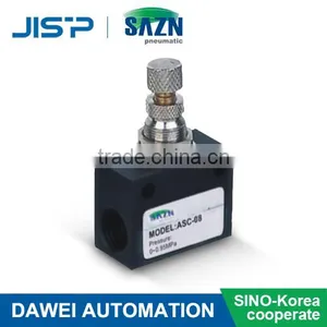G1/8" Pipe Bore One Way Metal Flow Control Valve ASC-06 Speed Control Valve thumbnail-1