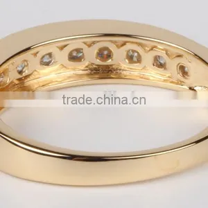 Wholesale Jewelry 2015 Fashion Design 925 Silver Ring Flower CZ Gold Plated Ring thumbnail-6