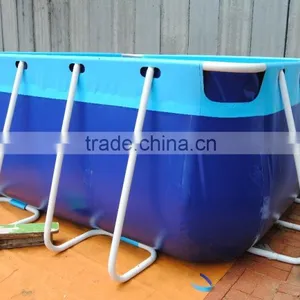 Above Ground Outdoor Giant Metal Frame Swim Pool for Swimming Quality Choice thumbnail-1