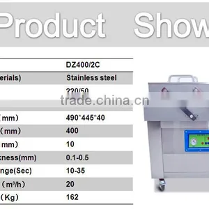 Food Vacuum Sealer Machine DZ400/2C Double Vacuum Chamber thumbnail-2