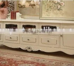 Fench Style Classic Living Room Furniture Wood Tv Cabinet thumbnail-5