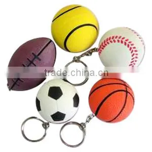 Sales Promotion Rubber Sport Ball Keychain thumbnail-2