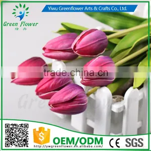 2016 Wholesale 20" Latex PU Artificial Flowers Real Touch Bouquet For Wedding Bridal Decor Display Flower thumbnail-1