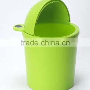 Animal Design Trash Can, Frog Shaped Cartoon Plastic Garbage Can thumbnail-3