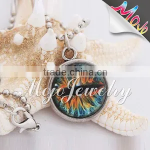 Imitation Gold Evil Eye Pendant Necklace With Extension Chain thumbnail-1