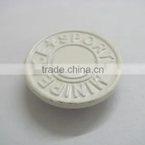 20mm White Engraved Customer Logo Snap Button for Man Clothing thumbnail-3