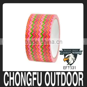 Green Colored Stripes Print Duct Tape for Wholesale thumbnail-1