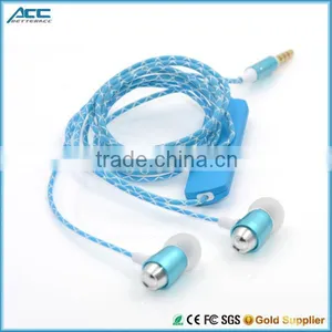 Blue Color Smartphone Metal Earphones With Microphone and Volume Remote thumbnail-5
