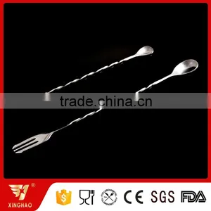Two Head Stainless Steel Bar Spoon With Long Twist Handle thumbnail-5