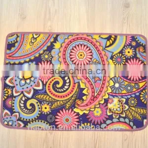 50*80cm Loop Pile Printing Carpet With Anti-slip Backing Latex/tpr Flower Moden Design Nylon Printing Mat thumbnail-2