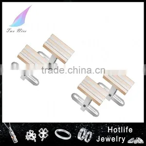 High Quality Men Jewelry Supplier Aigner 316L Stainless Steel Cufflink Blanks for Man Novelties Gift thumbnail-1
