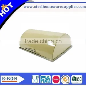High Quality Stainless Steel White Ceramic Bread Box thumbnail-1