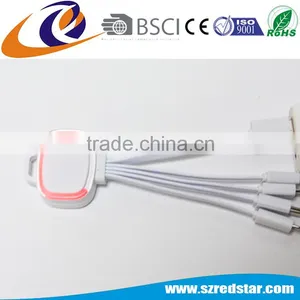 6 in 1 Colorful Multi Light Up USB Charging Charger Cable for Iphone and Android Mobile thumbnail-6