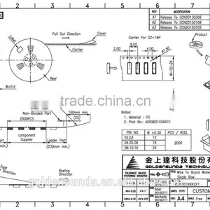 Taiwan 0.8mm Pitch SMT Electronic Wire to Board IDC Connector thumbnail-4