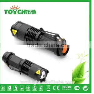 High Power Flashlight 3w XPE Led Flashlights Zoomable 3 Modes for AA/14500 Battery Waterproof Flashlight thumbnail-1