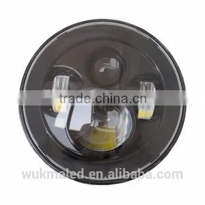 7" LED Projector Head Light Black for Harley Davidson 2012-2013 FLD / 1994-2013 Touring & Softail Models thumbnail-5
