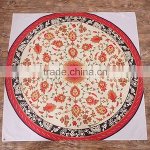 Round Table Overlay/round Table Cloths Cotton/round Tablecloth 120 thumbnail-1
