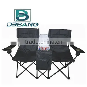 Camping Double Folding Chair With Cooler thumbnail-1