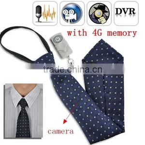 Fashion 720p Hidden 4G Tie Camera Mini Camcorder Audio Video Recorder Mini Spy Camera With Remote Control Detection DVR thumbnail-1