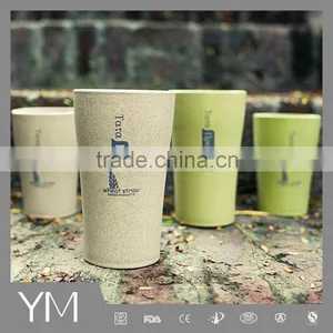 Wheat Straw Plastic Travel Tooth Brush Mug Set 280ml+360ml thumbnail-1