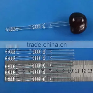 Cheap 4 Inch Eco-friendly Disposable Transparent Plastic Bamboo Design Fruit Forks Bulk Production Quality Choice thumbnail-2