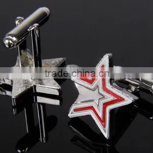 New Fashion Custom Metal Cufflinks With Star Shape for Wholesale thumbnail-1