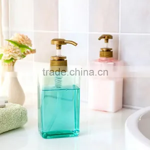 Colorful Plastic Lotion Pump Bottle Shower Gel/Shampoo Refillable Bottles Empty Pressure Container 600ml thumbnail-1
