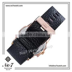 50M Water Resistance Quartz Copper Case Genuine Leather Watch thumbnail-3