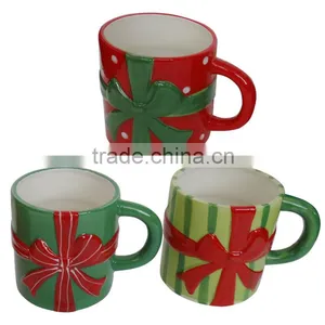 Embossed Dolomite Mug With Butterfly Knot Hand-painting thumbnail-1