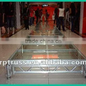 Exhibition Aluminium Lighting Stage Truss,aluminium Stage Truss,trade Show Aluminium Stage With Glass Plywood Platform thumbnail-2