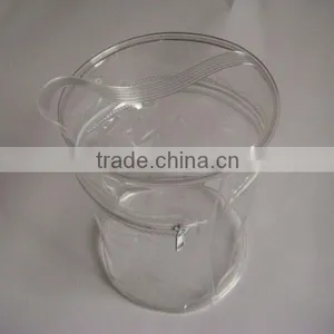 Clear Transparent PVC Cylinder Bag With Zipper for Small Things thumbnail-1