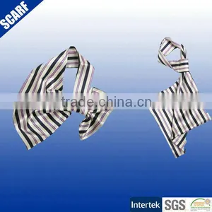 Famous Design Polyester Satin Stripe Pocket Scarf thumbnail-1
