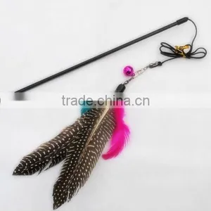 Cat Kitten Toy Feather Tiggerling Tickerling Tickle Stick Dangling Fur Toy thumbnail-1