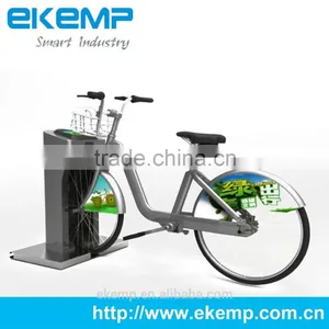 Bicycle Rental Scheme With Bikes and Bike Kiosk thumbnail-3