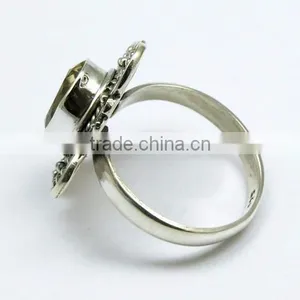 Excellent !! Citrine 925 Sterling Silver Ring, Online Silver Jewelry, Indian Gemstone Silver Jewelry thumbnail-4