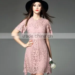 2016 Fashion Women Lace Dress Designs Stitching Style thumbnail-1