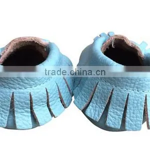 Soft Leather Baby Shoes Crib Moccasins thumbnail-3