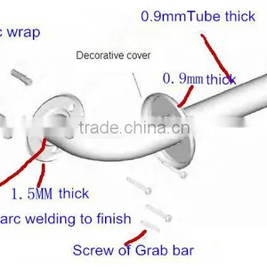 304 Stainless Steel Bathroom Security Grab Bars(RF-GB103-110) thumbnail-3