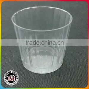 Disposable Plastic Clear Drinking Cup With Vertical Stripes thumbnail-1