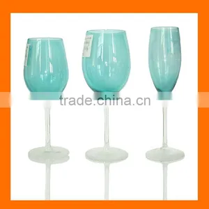 Hand Made Blue Colored Wine Glass,whole Sales thumbnail-1