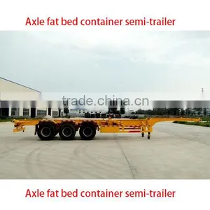 3 Axle Flat Bed Container Semi Trailer For Sale thumbnail-1