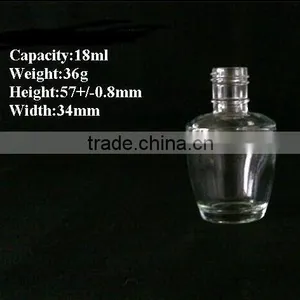 10ML Glass Clear Empty Nail Polish Oil Bottle With Cap Brush thumbnail-3