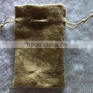 Linen Hemp Drawstring Bags With Logo Ribbon thumbnail-2